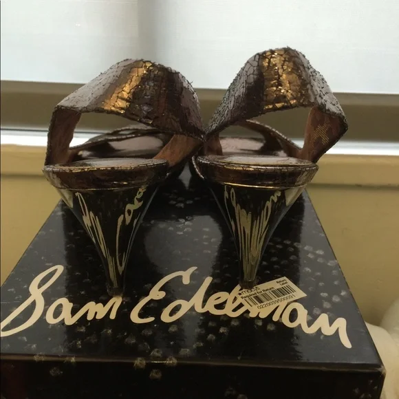 Sam Edelman metallic kitten heel slingback - Picture 5 of 6